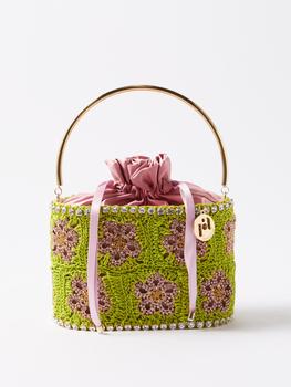ROSANTICA, ROSANTICA | Holli crystal-embellished crochet handbag商品图片 