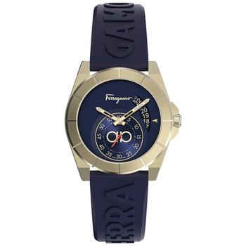 男士休闲菲拉格慕手表, Salvatore Ferragamo | Ferragamo Men's Swiss Ferragamo Urban Blue Silicone Strap Watch 43mm商品图片 