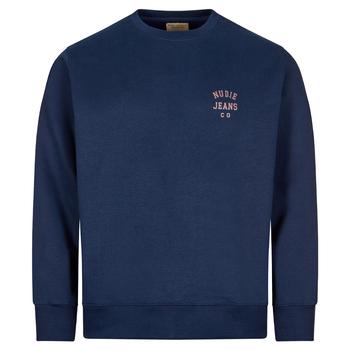 推荐Nudie Jeans Frasse Logo Sweatshirt - Deep Blue商品