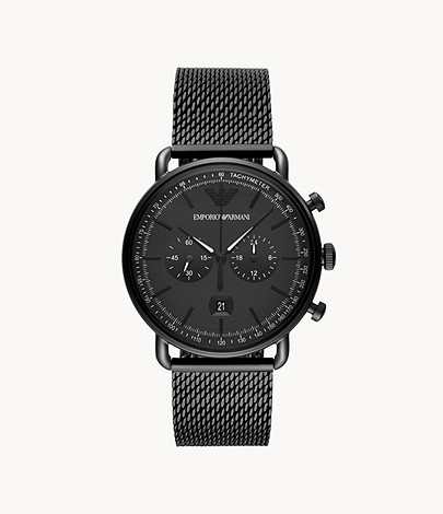 推荐Emporio Armani Aviator Chronograph Quartz Black Dial Men's Watch AR11264｜包邮【G纽约直发】商品