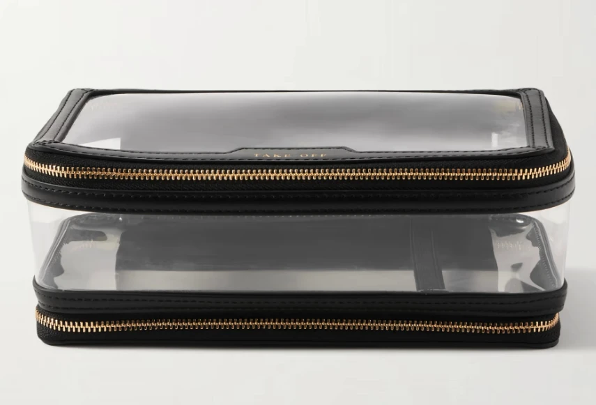 Anya Hindmarch | Anya Hindmarch In-Flight 皮革边饰 PVC 化妆包（轻微瑕疵如图）,商家别样头等仓,价格¥2493