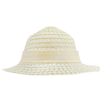 商品Striped Bow Hat White & Lemon 图片
