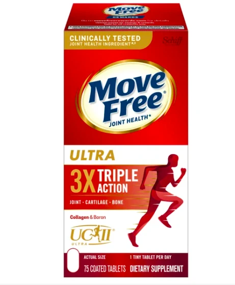 Move Free | 美国直邮Schiff Move free维骨力骨胶原蛋白关节软骨素白瓶75粒,商家别样头等仓,价格¥193
