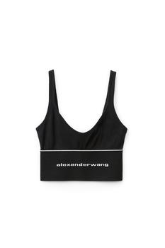 亚历山大王短袖衣服, alexanderwang | 亚历山大·王 罗纹平纹针织徽标弹性文胸商品图片 额外9折, 包邮包税, 独家减免邮费, 额外九折