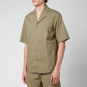 推荐Holzweiler Men's Wilas Short Sleeve Shirt - Olive Green 商品