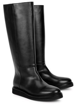 商品Black leather knee-high boots 图片