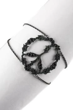 [二手商品] Designer | Designer Black Diamond Sterling Silver Peace Sign Bracelet,商家Premium Outlets,价格¥18721