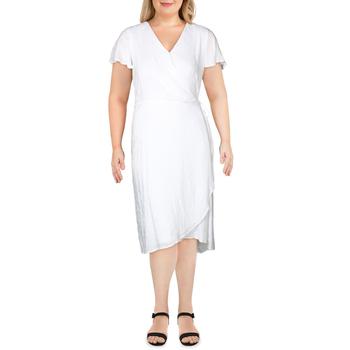 Vince Camuto Specialty Size, Vince Camuto | Vince Camuto Womens Plus V Neck Tie Front Wrap Dress商品图片 0.9折