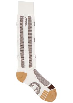 Gucci | GG cotton-blend knee-high socks商品图片,