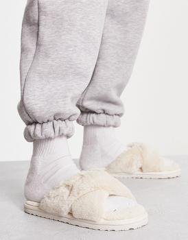 Puma | Puma Fluff slippers in beige商品图片,额外9.5折, 额外九五折