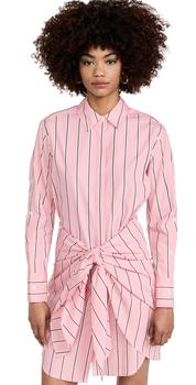 10 Crosby Derek Lam, Derek Lam | Derek Lam 10 Crosby Charlotte Tie Waist Shirt Dress商品图片 3折