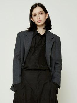 巴黎世家老爹鞋多少钱, MIM the wardrobe | Basil Wool Felt Daddy Jacket _ Grey商品图片 