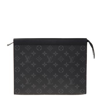 商品【专柜直采】Louis Vuitton 路易 威登 男士黑色皮革手拿包 M61692图片
