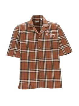 burberry短袖, Burberry | Burberry Checked Short-Sleeved Shirt商品图片 7.6折