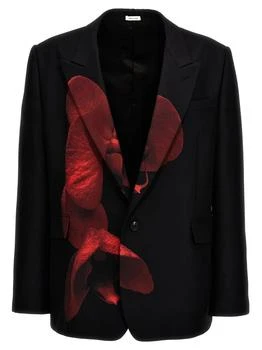 Alexander McQueen | Alexander McQueen Ink Flower Single-Breasted Blazer 4.7折