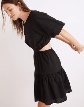 女装Madewell, Madewell | Seersucker Puff-Sleeve Cutout Mini Dress商品图片 5折×额外5折, 额外五折