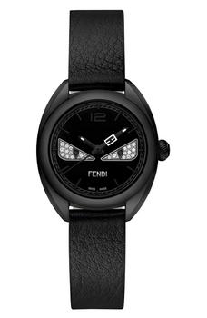 芬迪手表, Fendi | Momento Diamond Pavé Bug Leather Strap Watch, 26mm商品图片 5折
