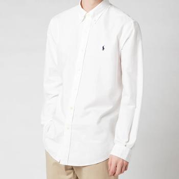 ralph lauren polo海淘, Ralph Lauren | Polo Ralph Lauren Men's Custom Fit Oxford Shirt - White商品图片 
