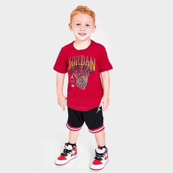 推荐Kids' Toddler Jordan Hoops T-Shirt and Mesh Shorts Set商品