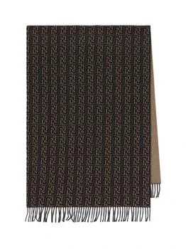 Fendi | Fendi Monogram Jacquard Fringed Scarf 6.2折