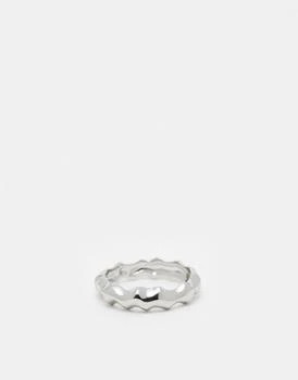 ASOS | ASOS DESIGN molten band ring in silver tone,商家ASOS,价格¥79