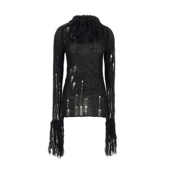 推荐GCDS Fringed Distressed Knitted Dress商品