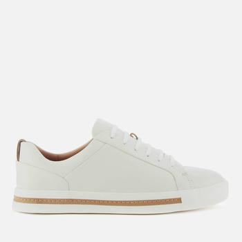 Clarks Women's Un Maui Lace Leather Cupsole Trainers - White product img