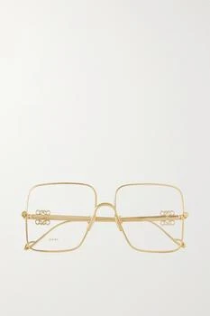 推荐超大款金色金属方框光学眼镜商品