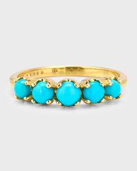 商品Jennifer Meyer | 18K Yellow Gold Graduated Turquoise Ring, Size 6.5,商家Neiman Marcus,价格¥17967图片