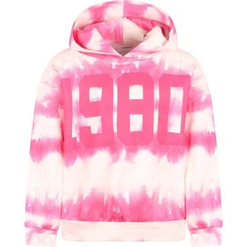 推荐1980 tie dye stripes hoodie in pink and white商品