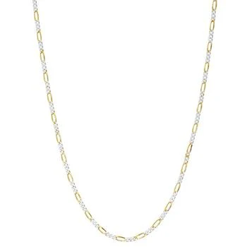 Giani Bernini | Giani Bernini Figaro Link 18" Chain Necklace in Sterling Silver & 18k Gold-Plated, Created for Macy's 3.9折起×额外8折, 独家减免邮费, 额外八折
