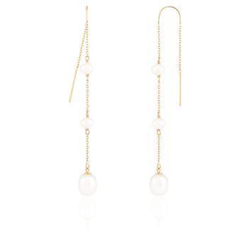 Splendid Pearls | 14k Yellow Gold 5-6mm, 7-8mm Pearl Earrings商品图片,7折