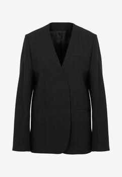 推荐Collarless Tailored Suit Blazer商品