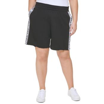 Calvin Klein | Calvin Klein Performance Womens Plus Knit Logo High-Waist Shorts商品图片,5折, 独家减免邮费