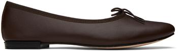 Repetto | SSENSE Exclusive Brown Lucien Ballerina Flats商品图片,独家减免邮费