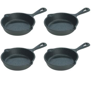 商品Lodge | Lodge 3.5 Inch Seasoned Cast Iron Mini Skillet, Set of 4,商家Premium Outlets,价格¥315图片