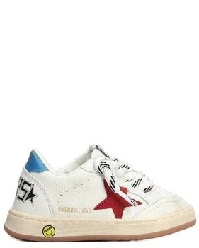 Golden Goose | Golden Goose Kids Ball Star Lace-Up Sneakers,商家Cettire,价格¥1201
