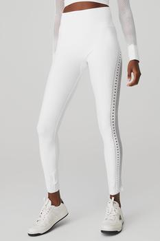 Alo | Seamless High-Waist 7/8 Open Air Legging - White商品图片,独家减免邮费