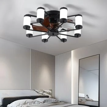 Simplie Fun | 21.7 inch Ceiling Fan Light - Windmill-shaped Flush Mount Ceiling Fan,商家Premium Outlets,价格¥1443