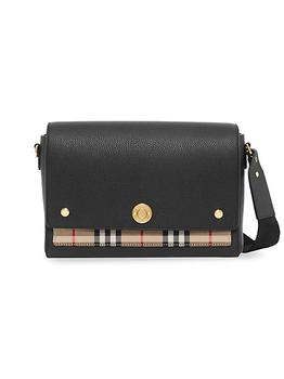 推荐Medium Note Leather & Vintage Check Crossbody Bag商品