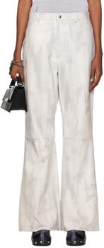 Acne Studios | SSENSE Exclusive White Leather Trousers商品图片,独家减免邮费