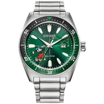 Citizen | Eco-Drive Men's Disney Mickey Mouse Stainless Steel Bracelet Watch 43mm,商家Macy's,价格¥2956