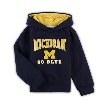 Colosseum | Toddler Boys And Girls Navy Michigan Wolverines Chimney Sweep Raglan Pullover Hoodie商品图片,