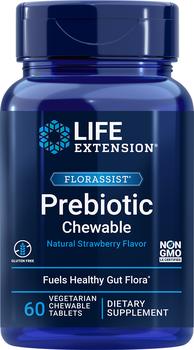 商品Life Extension FLORASSIST® Prebiotic Chewable, Strawberry (60 Vegetarian Chewable Tablets)图片