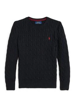 Ralph Lauren | Lauren Childrenswear Boys 8 20 Cable Knit Cotton Sweater,商家Belk,价格¥336