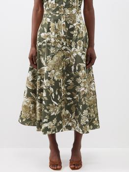 推荐Meryl floral-print poplin midi skirt商品
