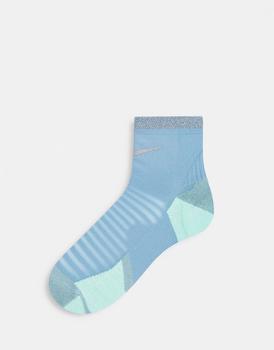 推荐Nike Running Spark cushioned unisex ankle socks in blue商品