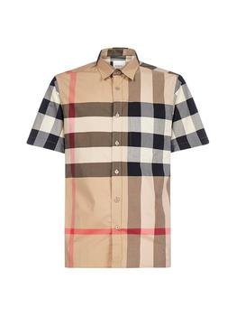 burberry短袖, Burberry | Burberry Tartan Motif Short-Sleeved Shirt商品图片 8.7折