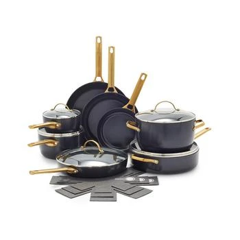 Greenpan | Reserve Black Healthy Ceramic Nonstick 16-Piece Cookware Set,商家Macy's,价格¥3742