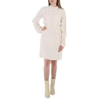 推荐White Buttoned Long-sleeve Dress商品
